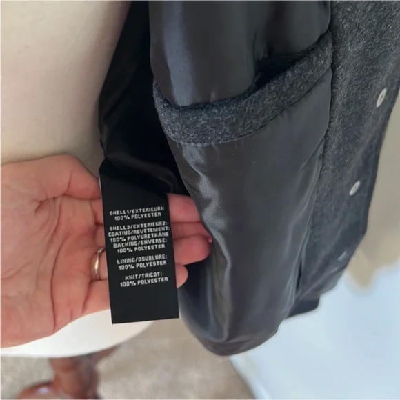 Anthro 7 For All Mankind Bomber Jacket Avec les Filles Strong Shoulder Bomber - Picture 15 of 16